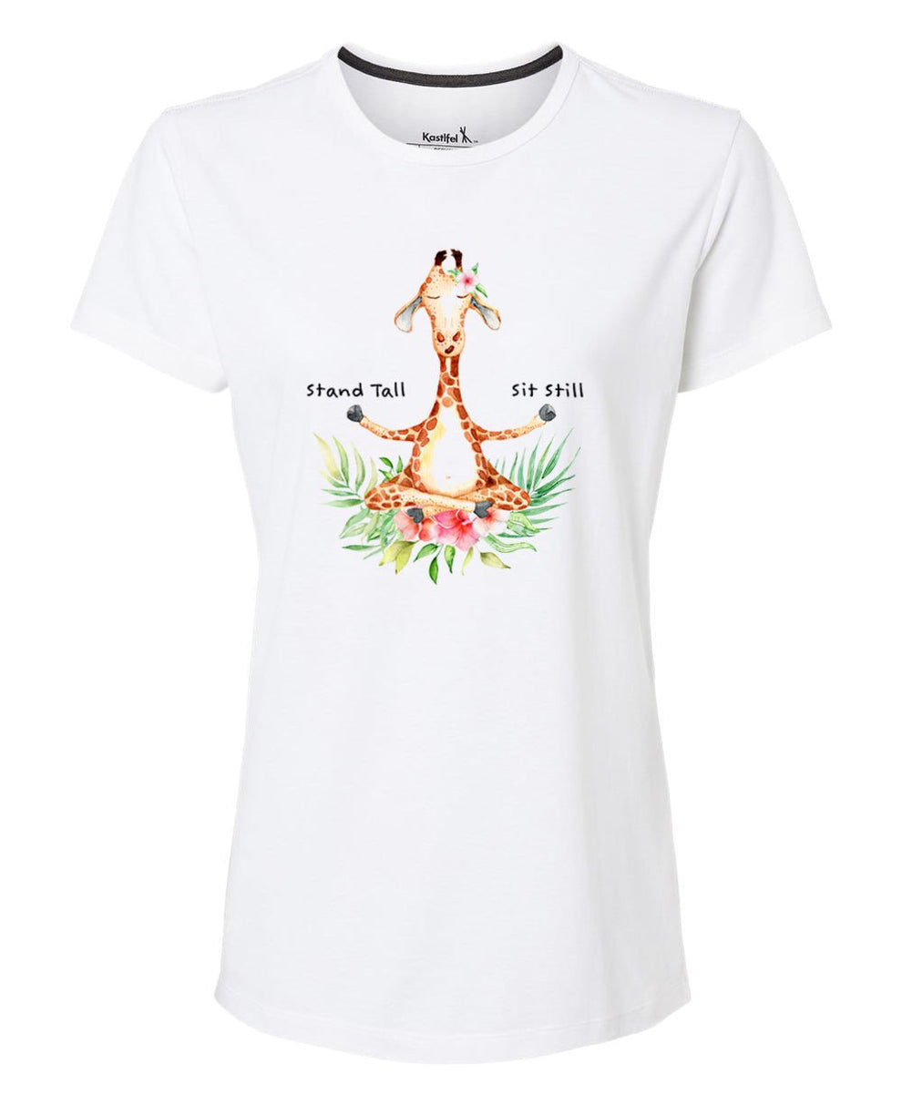 Giraffe Zen-sation Tee: The Stand Tall, Sit Still Women's Recycled T ...